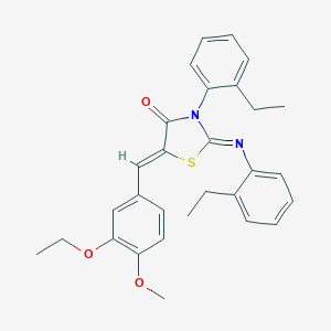 molecular formula C29H30N2O3S B330867 5-(3-Ethoxy-4-methoxybenzylidene)-3-(2-ethylphenyl)-2-[(2-ethylphenyl)imino]-1,3-thiazolidin-4-one 