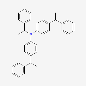molecular formula C36H35N B3308671 alpha-Methyl-N,N-bis[4-(1-phenylethyl)phenyl]benzylamine CAS No. 93920-04-8