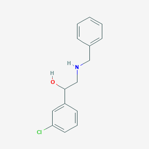 molecular formula C15H16ClNO B3308689 2-(Benzylamino)-1-(3-chlorophenyl)ethan-1-ol CAS No. 93946-44-2