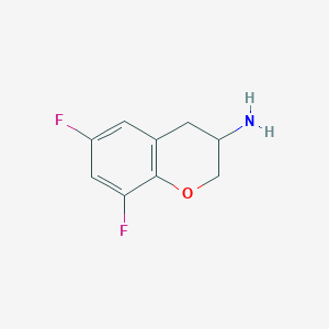 molecular formula C9H9F2NO B3308723 6,8-二氟色满-3-胺 CAS No. 939759-01-0