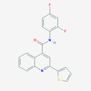 molecular formula C20H12F2N2OS B330873 N-(2,4-difluorophenyl)-2-(2-thienyl)-4-quinolinecarboxamide 
