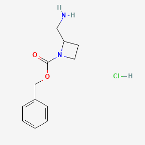 molecular formula C12H17ClN2O2 B3308737 2-Aminomethylazetidine-1-carboxylic acid benzyl ester hydrochloride CAS No. 939760-38-0