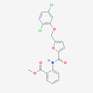 molecular formula C20H15Cl2NO5 B330875 Methyl 2-({5-[(2,5-dichlorophenoxy)methyl]-2-furoyl}amino)benzoate 