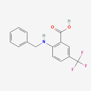 molecular formula C15H12F3NO2 B3308764 2-(Benzylamino)-5-(trifluoromethyl)benzoic acid CAS No. 939816-68-9