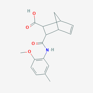 molecular formula C17H19NO4 B330877 3-[(2-Methoxy-5-methylanilino)carbonyl]bicyclo[2.2.1]hept-5-ene-2-carboxylic acid 