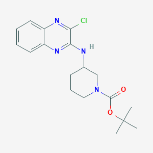 molecular formula C18H23ClN4O2 B3308772 3-(3-Chloro-quinoxalin-2-ylamino)-piperidine-1-carboxylic acid tert-butyl ester CAS No. 939986-04-6