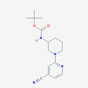 molecular formula C16H22N4O2 B3308799 (4'-Cyano-3,4,5,6-tetrahydro-2H-[1,2']bipyridinyl-3-yl)-carbamic acid tert-butyl ester CAS No. 939986-28-4
