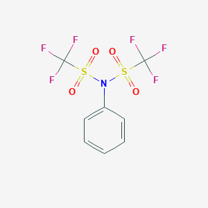 molecular formula C8H5F6NO4S2 B033088 N,N-双(三氟甲磺酰)苯胺 CAS No. 37595-74-7