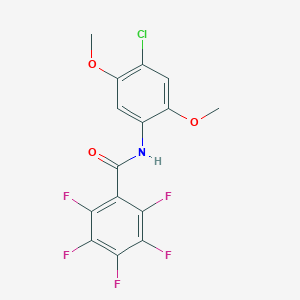 molecular formula C15H9ClF5NO3 B330880 N-(4-chloro-2,5-dimethoxyphenyl)-2,3,4,5,6-pentafluorobenzamide 