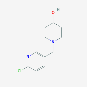 molecular formula C11H15ClN2O B3308805 1-((6-Chloropyridin-3-yl)methyl)piperidin-4-ol CAS No. 939986-33-1