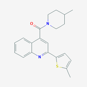 molecular formula C21H22N2OS B330885 (4-Methylpiperidino)[2-(5-methyl-2-thienyl)-4-quinolyl]methanone 