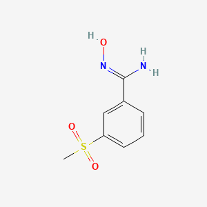 molecular formula C8H10N2O3S B3308855 Benzenecarboximidamide, N-hydroxy-3-(methylsulfonyl)- CAS No. 939999-41-4