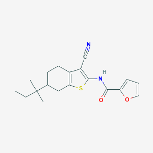 molecular formula C19H22N2O2S B330886 N-[3-cyano-6-(2-methylbutan-2-yl)-4,5,6,7-tetrahydro-1-benzothiophen-2-yl]furan-2-carboxamide 