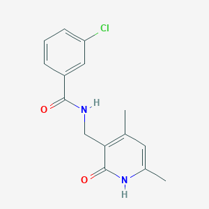 molecular formula C15H15ClN2O2 B3308862 3-chloro-N-[(4,6-dimethyl-2-oxo-1,2-dihydropyridin-3-yl)methyl]benzamide CAS No. 940236-26-0