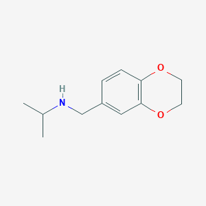 molecular formula C12H17NO2 B3308872 (2,3-Dihydro-benzo[1,4]dioxin-6-ylmethyl)-isopropyl-amine CAS No. 940360-70-3