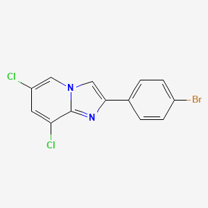 molecular formula C13H7BrCl2N2 B3308889 2-(4-Bromophenyl)-6,8-dichloroimidazo[1,2-a]pyridine CAS No. 940423-76-7