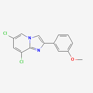 molecular formula C14H10Cl2N2O B3308893 6,8-Dichloro-2-(3-methoxyphenyl)imidazo[1,2-a]pyridine CAS No. 940433-03-4