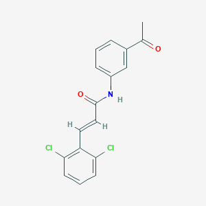 (2E)-N-(3-acetylphenyl)-3-(2,6-dichlorophenyl)prop-2-enamide