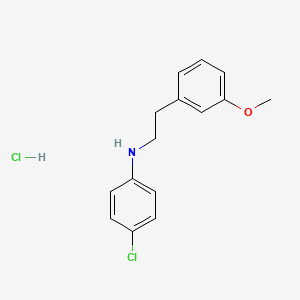 molecular formula C15H17Cl2NO B3308922 4-Chloro-N-(3-methoxyphenethyl)aniline hydrochloride CAS No. 94085-81-1