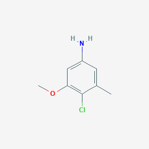 molecular formula C8H10ClNO B3308939 4-Chloro-3-methoxy-5-methylaniline CAS No. 940948-34-5