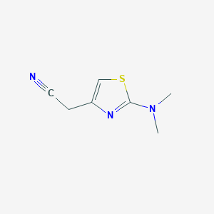 molecular formula C7H9N3S B3308968 2-[2-(二甲氨基)-1,3-噻唑-4-基]乙腈 CAS No. 941041-83-4