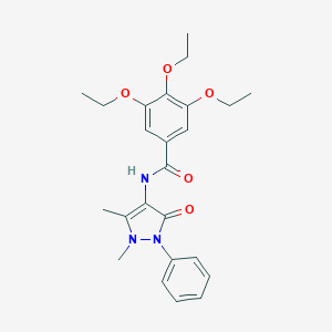 molecular formula C24H29N3O5 B330897 N-(1,5-dimethyl-3-oxo-2-phenyl-2,3-dihydro-1H-pyrazol-4-yl)-3,4,5-triethoxybenzamide 