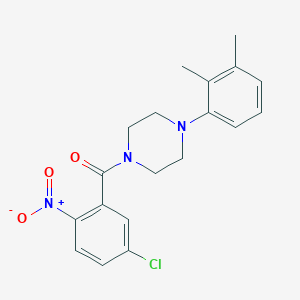 molecular formula C19H20ClN3O3 B330898 1-{5-Chloro-2-nitrobenzoyl}-4-(2,3-dimethylphenyl)piperazine 