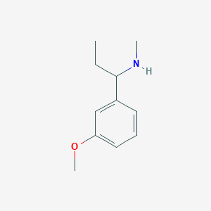 molecular formula C11H17NO B3308984 [1-(3-Methoxyphenyl)propyl](methyl)amine CAS No. 941256-14-0