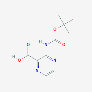 molecular formula C10H13N3O4 B3308996 3-((tert-Butoxycarbonyl)amino)pyrazine-2-carboxylic acid CAS No. 941316-90-1