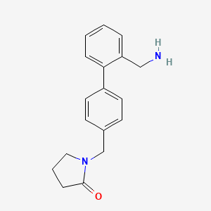 molecular formula C18H20N2O B3309004 1-({4-[2-(Aminomethyl)phenyl]phenyl}methyl)pyrrolidin-2-one CAS No. 941378-57-0
