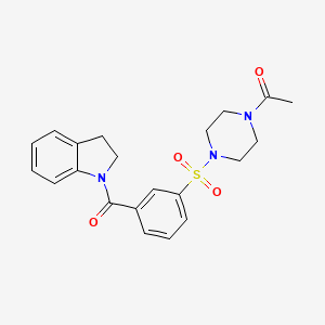 1-Acetyl-4-{[3-(indolinylcarbonyl)phenyl]sulfonyl}piperazine