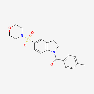 molecular formula C20H22N2O4S B3309017 (5-(Morpholinosulfonyl)indolin-1-yl)(p-tolyl)methanone CAS No. 941847-08-1