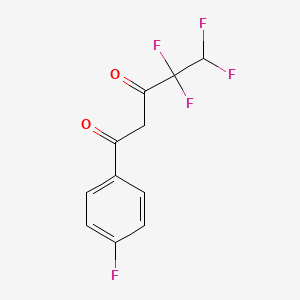 molecular formula C11H7F5O2 B3309021 4,4,5,5-Tetrafluoro-1-(4-fluorophenyl)pentane-1,3-dione CAS No. 941866-34-8