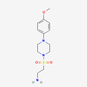 molecular formula C13H21N3O3S B3309029 2-{[4-(4-Methoxyphenyl)piperazin-1-yl]sulfonyl}ethan-1-amine CAS No. 941869-73-4