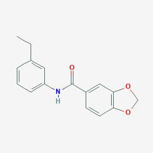molecular formula C16H15NO3 B330908 N-(3-ethylphenyl)-1,3-benzodioxole-5-carboxamide 