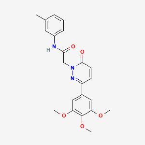 molecular formula C22H23N3O5 B3309082 N-(3-methylphenyl)-2-[6-oxo-3-(3,4,5-trimethoxyphenyl)pyridazin-1-yl]acetamide CAS No. 941883-50-7