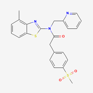 molecular formula C23H21N3O3S2 B3309089 N-(4-methylbenzo[d]thiazol-2-yl)-2-(4-(methylsulfonyl)phenyl)-N-(pyridin-2-ylmethyl)acetamide CAS No. 941884-06-6