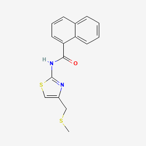 molecular formula C16H14N2OS2 B3309092 N-(4-((methylthio)methyl)thiazol-2-yl)-1-naphthamide CAS No. 941884-99-7