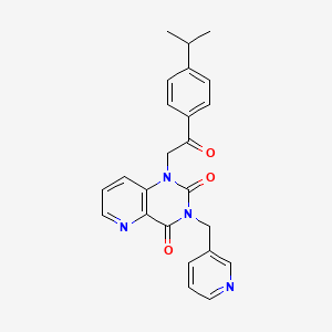 molecular formula C24H22N4O3 B3309139 1-(2-(4-isopropylphenyl)-2-oxoethyl)-3-(pyridin-3-ylmethyl)pyrido[3,2-d]pyrimidine-2,4(1H,3H)-dione CAS No. 941901-75-3