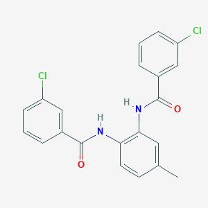 molecular formula C21H16Cl2N2O2 B330914 3-chloro-N-{2-[(3-chlorobenzoyl)amino]-5-methylphenyl}benzamide 