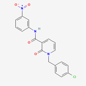 molecular formula C19H14ClN3O4 B3309151 1-(4-chlorobenzyl)-N-(3-nitrophenyl)-2-oxo-1,2-dihydropyridine-3-carboxamide CAS No. 941903-02-2