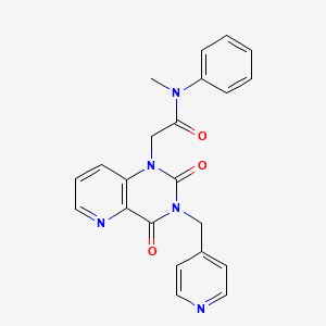 molecular formula C22H19N5O3 B3309167 2-(2,4-dioxo-3-(pyridin-4-ylmethyl)-3,4-dihydropyrido[3,2-d]pyrimidin-1(2H)-yl)-N-methyl-N-phenylacetamide CAS No. 941909-07-5