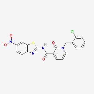 molecular formula C20H13ClN4O4S B3309173 1-(2-chlorobenzyl)-N-(6-nitrobenzo[d]thiazol-2-yl)-2-oxo-1,2-dihydropyridine-3-carboxamide CAS No. 941909-78-0