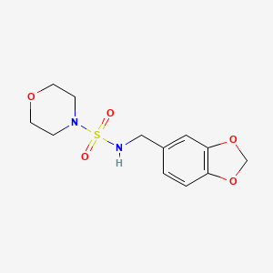 molecular formula C12H16N2O5S B3309187 N-[(2H-1,3-benzodioxol-5-yl)methyl]morpholine-4-sulfonamide CAS No. 941912-82-9