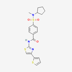 4-(N-cyclopentyl-N-methylsulfamoyl)-N-(4-(thiophen-2-yl)thiazol-2-yl)benzamide