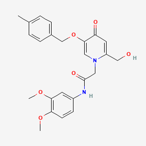 N-(3,4-dimethoxyphenyl)-2-(2-(hydroxymethyl)-5-((4-methylbenzyl)oxy)-4-oxopyridin-1(4H)-yl)acetamide