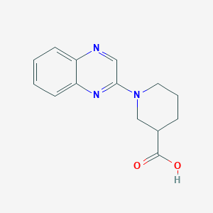 molecular formula C14H15N3O2 B3309257 1-Quinoxalin-2-ylpiperidine-3-carboxylic acid CAS No. 941923-87-1