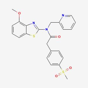 molecular formula C23H21N3O4S2 B3309289 N-(4-methoxybenzo[d]thiazol-2-yl)-2-(4-(methylsulfonyl)phenyl)-N-(pyridin-2-ylmethyl)acetamide CAS No. 941931-24-4