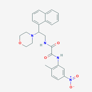 molecular formula C25H26N4O5 B3309301 N1-(2-methyl-5-nitrophenyl)-N2-(2-morpholino-2-(naphthalen-1-yl)ethyl)oxalamide CAS No. 941934-15-2