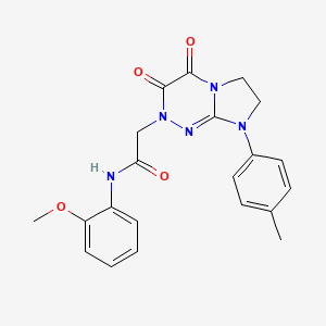 molecular formula C21H21N5O4 B3309305 2-(3,4-dioxo-8-(p-tolyl)-3,4,7,8-tetrahydroimidazo[2,1-c][1,2,4]triazin-2(6H)-yl)-N-(2-methoxyphenyl)acetamide CAS No. 941936-74-9